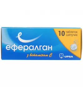 Ефералган з вітаміном С таблетки по 330 мг/200 мг 10 шт. у тубах