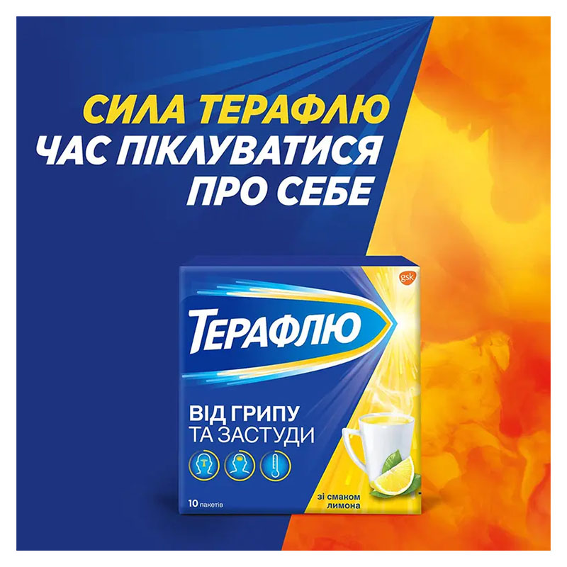 ТераФлю лимон порошок в пакетике 10 шт.