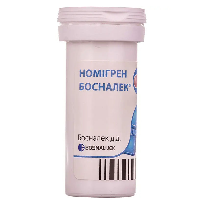 Номигрен Босналек таблетки 10 шт. в тубах