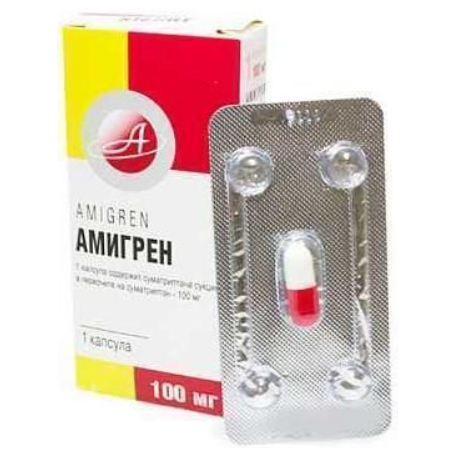 Амігрен-Астрафарм капсули по 100 мг 1 шт.