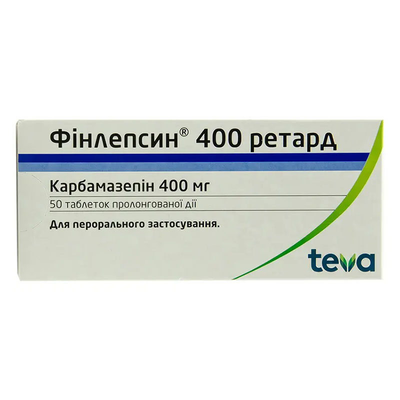 Фінлепсин 400 Ретард Тева по 400 мг 50 шт.