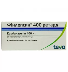 Фінлепсин 400 Ретард Тева по 400 мг 50 шт.