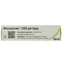 Финлепсин 200 Ретард Тева по 200 мг 50 шт.