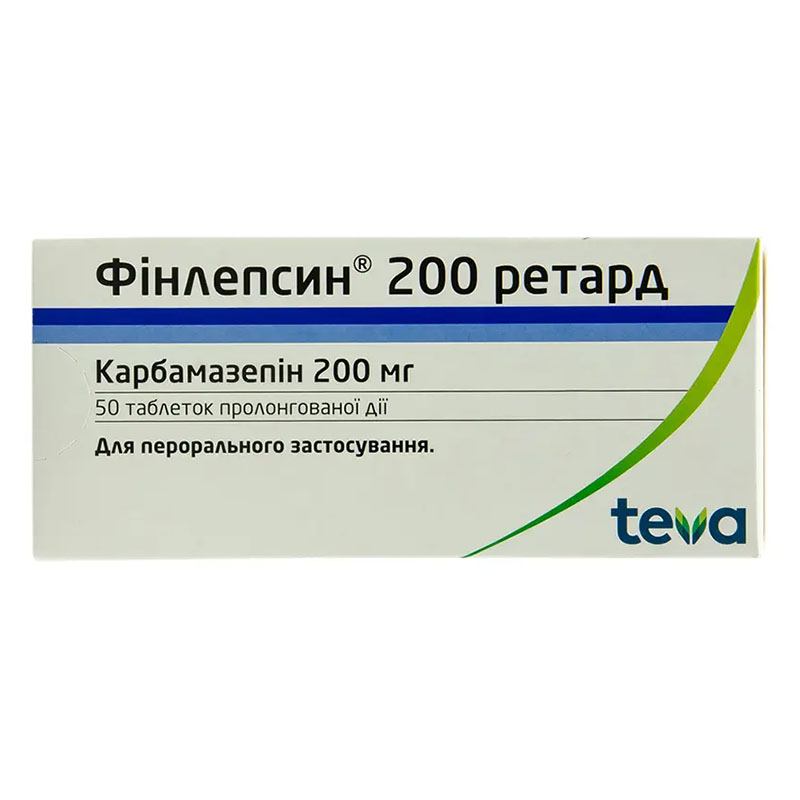 Фінлепсин 200 Ретард Тева по 200 мг 50 шт.