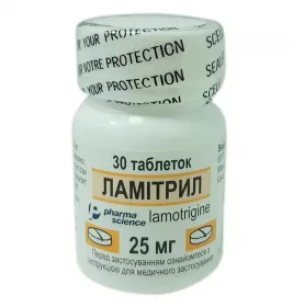 Ламітрил таблетки по 25 мг 30 шт. у флаконі