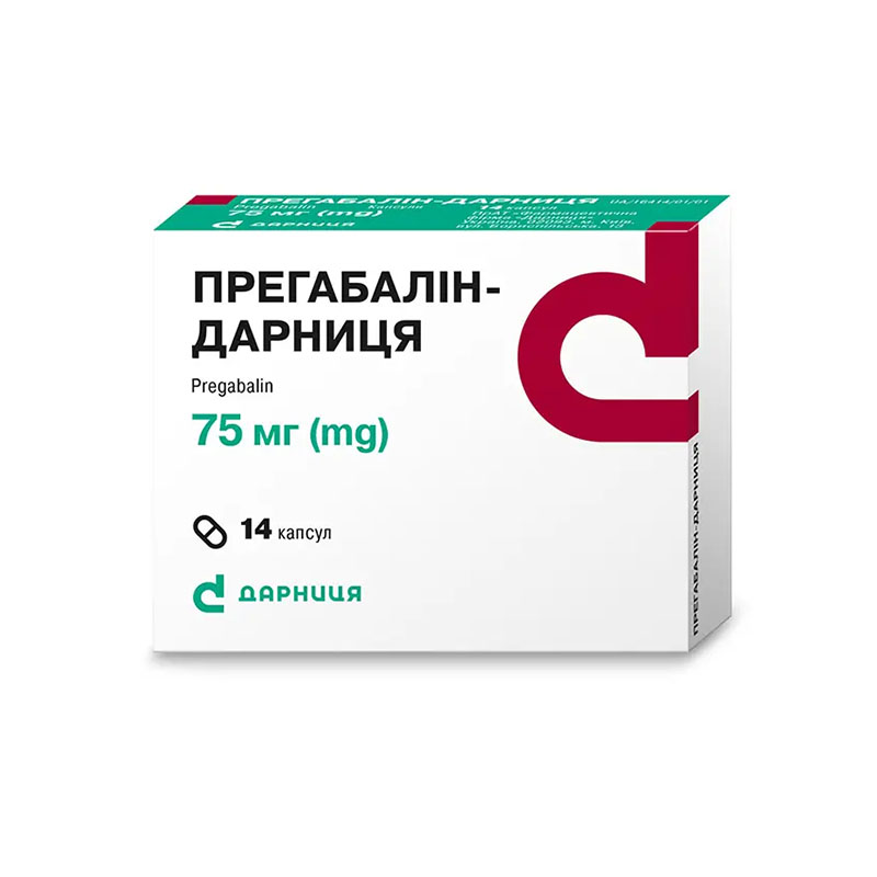 Прегабалин-Дарница капсулы по 75 мг 14 шт. (7х2) Прегабалин-Дарница капсулы по 75 мг 14 шт. (7х2)