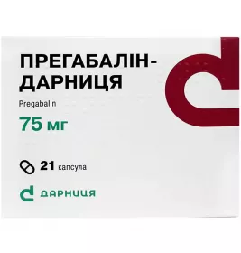 Прегабалин-Дарница капсулы по 75 мг 21 шт. (7х3)