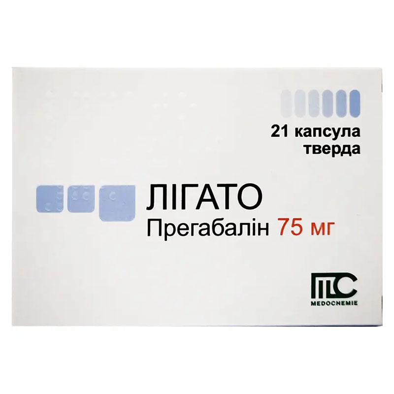 Лігато капсули по 75 мг 21 шт. (7х3)