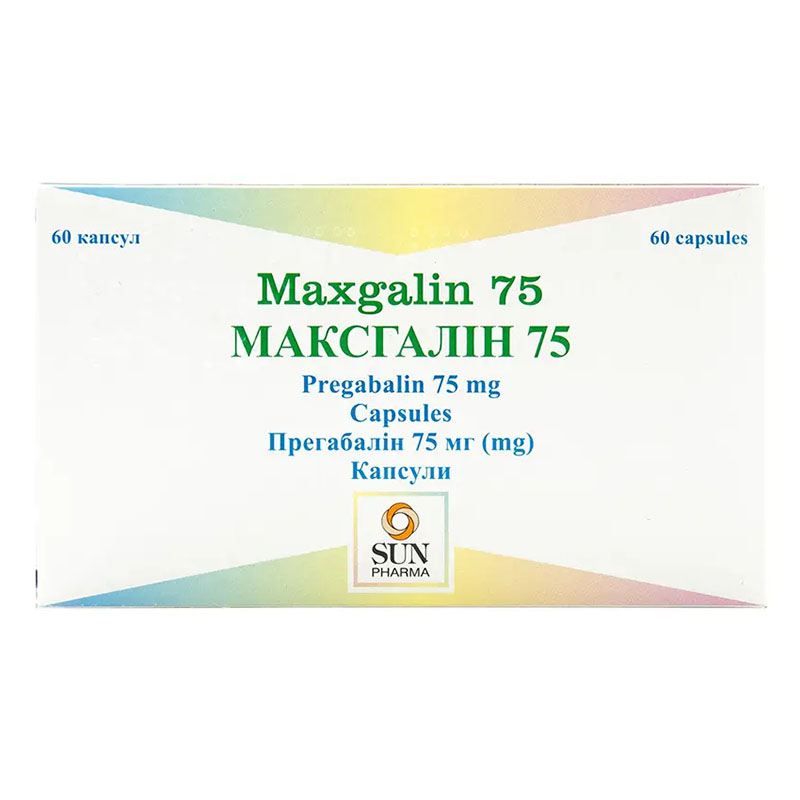 Максгалин 75 капсулы по 75 мг 60 шт. (10х6) Максгалин 75 капсулы по 75 мг 60 шт. (10х6)