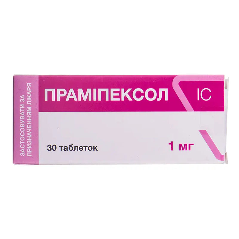 Прамипексол IC таблетки по 1 мг 30 шт. (10х3)