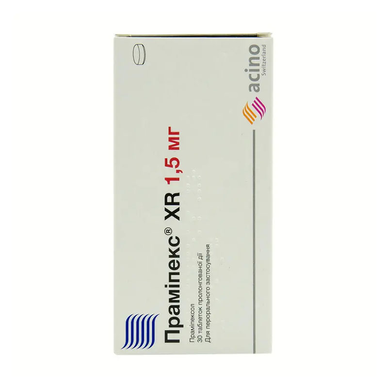 Прамипекс XR таблетки по 1.5 мг 30 шт. (10х3)