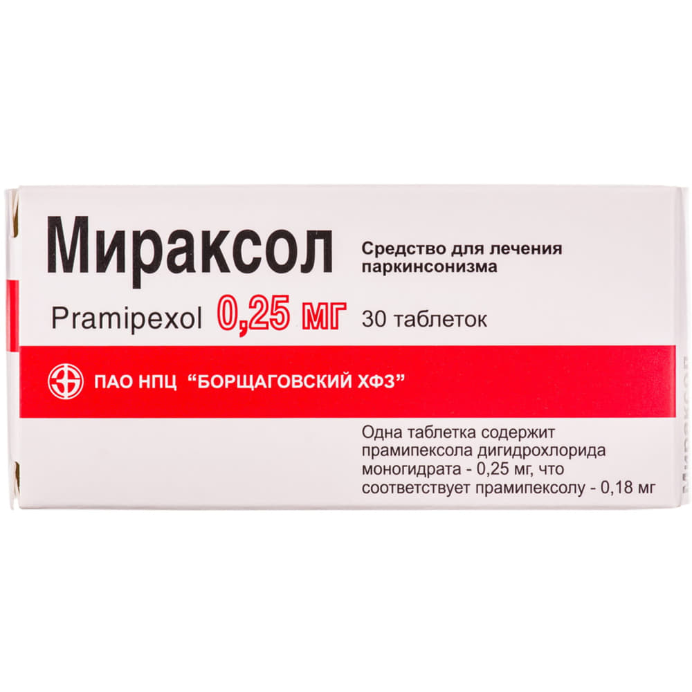 Мираксол таблетки по 0,25 мг 30 шт. Мираксол таблетки по 0,25 мг 30 шт.