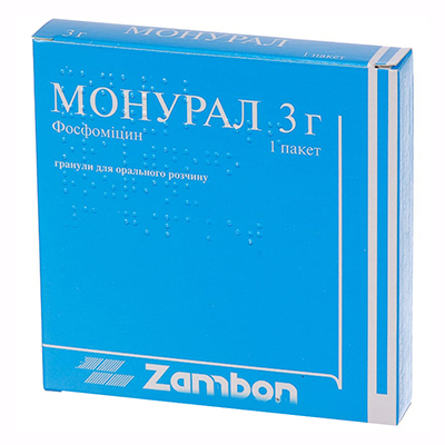 Монурал гранули по 3 г у пакетиках 1 шт.