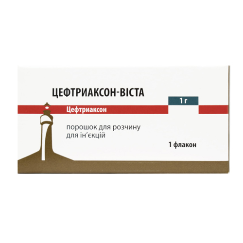 Цефтриаксон-Віста порошок по 1 г у флаконі 1 шт.