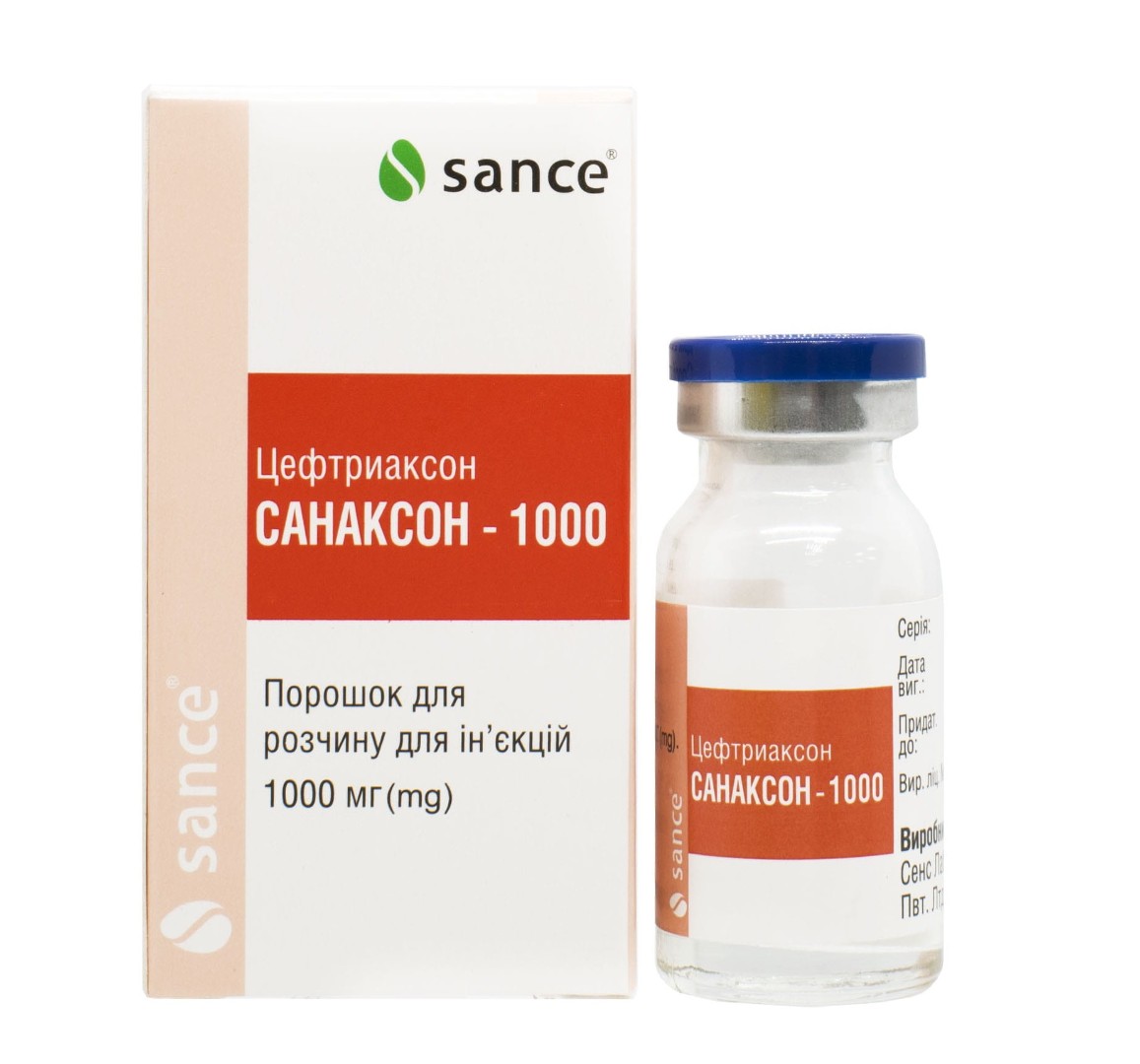 Санаксон-1000 порошок по 1000 мг у флаконі 1 шт.