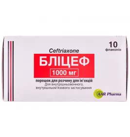 Бліцеф порошок по 1000 мг у флаконі 10 шт.