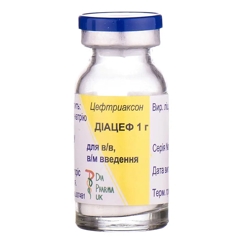 Диацеф порошок по 1000 мг во флаконе 1 шт.