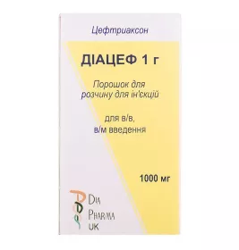 Діацеф порошок по 1000 мг у флаконі 1 шт.