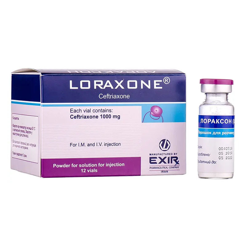 Лораксон порошок по 1000 мг у флаконі 12 шт.
