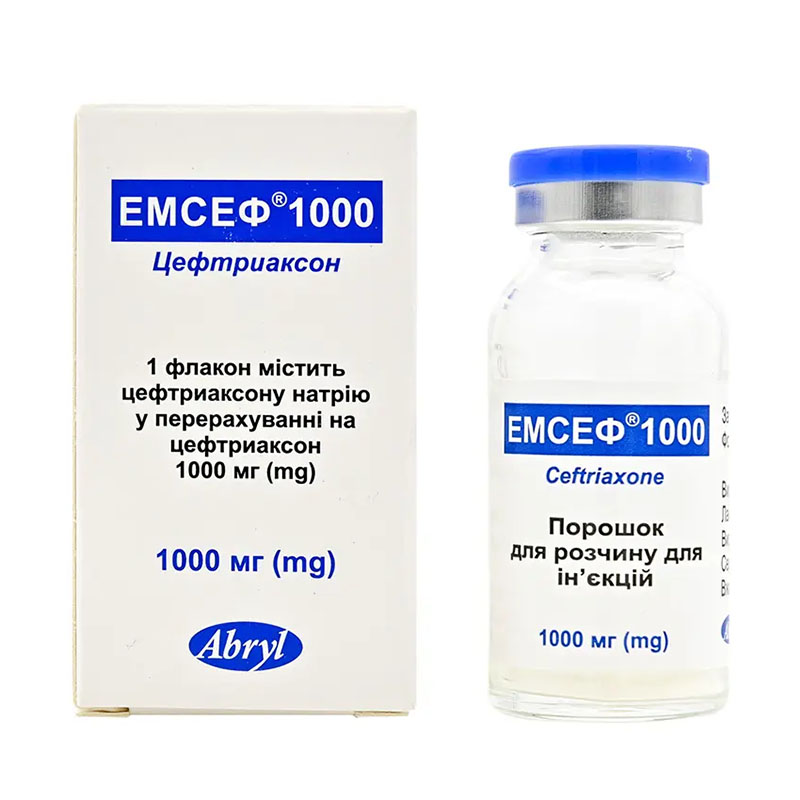 Эмсеф порошок по 1000 мг во флаконе 1 шт.