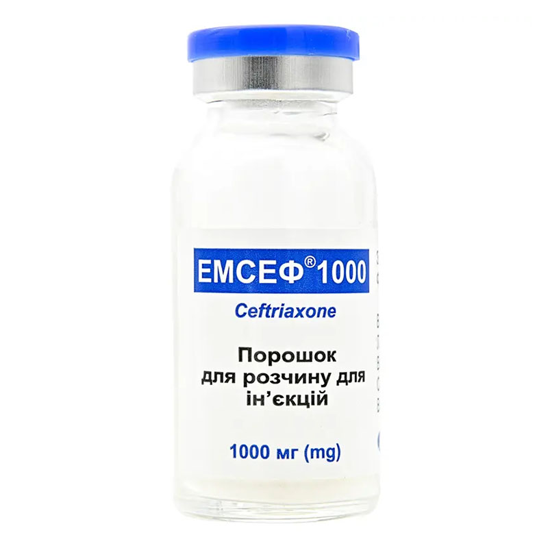 Емсеф порошок по 1000 мг у флаконі 1 шт.