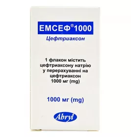 Емсеф порошок по 1000 мг у флаконі 1 шт.