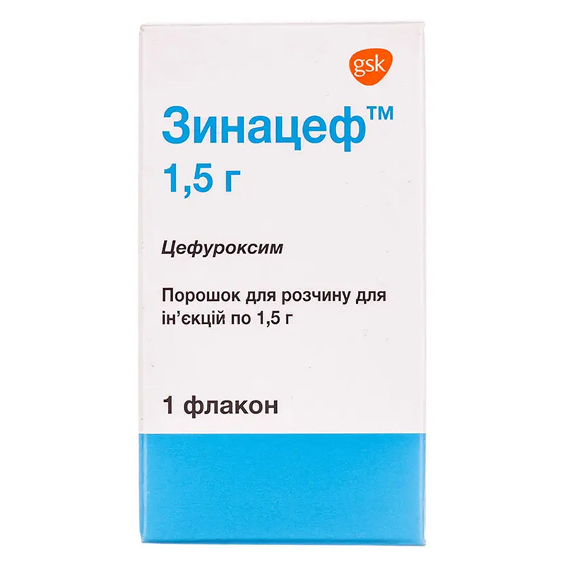 Зінацеф порошок 1500 мг у флаконі 1 шт.