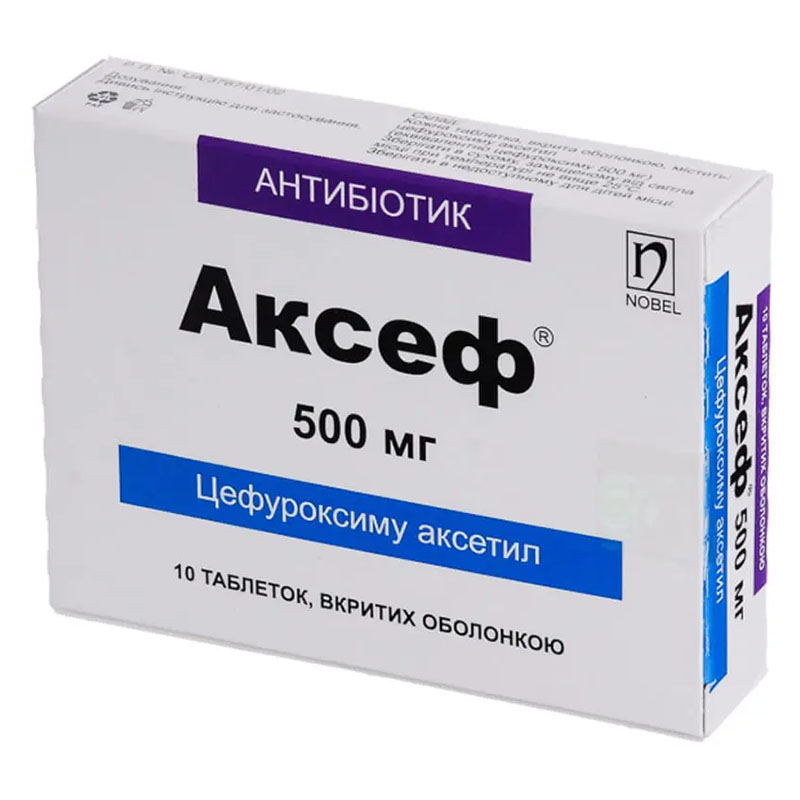 Аксеф таблетки по 500 мг 10 шт.