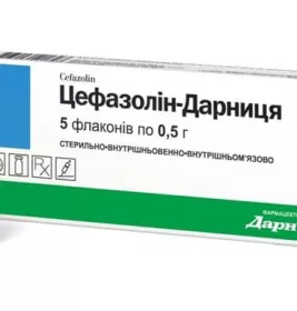Цефазолін-Дарниця порошок 0.5 г у флаконі 5 шт.