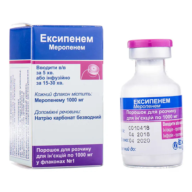 Ексипенем порошок по 1000 мг у флаконі 1 шт.
