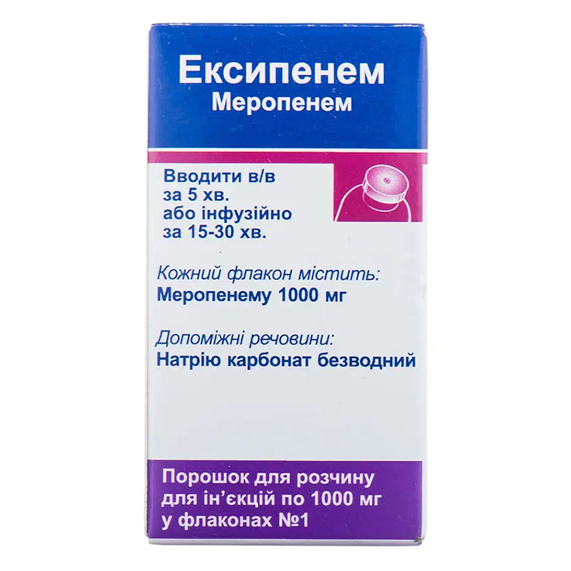 Ексипенем порошок по 1000 мг у флаконі 1 шт.