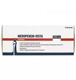 Меропенем-Віста порошок по 1000 мг у флаконі 10 шт.