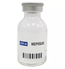 Меробак порошок по 1000 мг во флаконе 10 шт.