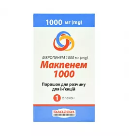 Макпенем порошок по 1000 мг у флаконі 1 шт.