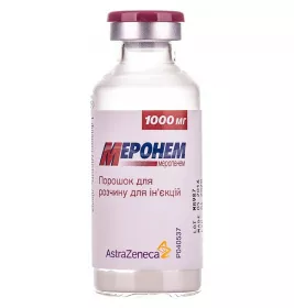 Меронем порошок по 1000 мг у флаконі 10 шт.