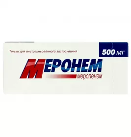 Меронем порошок по 500 мг у флаконі 10 шт.