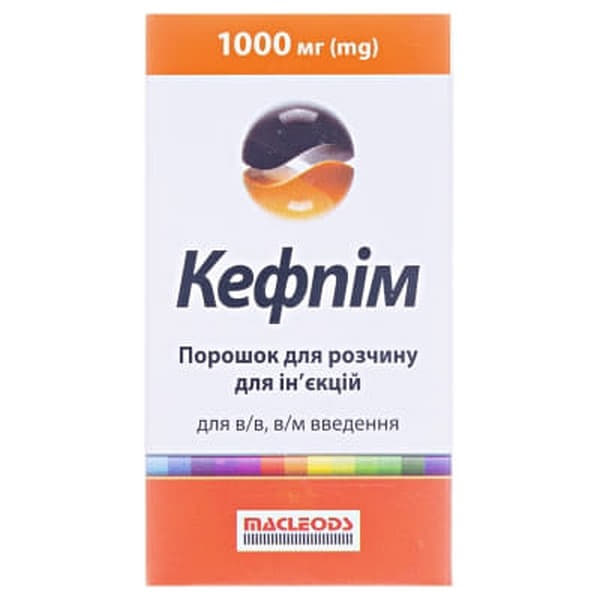 Кефпім порошок по 1000 мг у флаконі 1 шт.