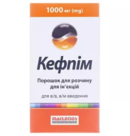 Кефпім порошок по 1000 мг у флаконі 1 шт.