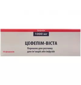 Цефепим-Виста порошок по 1000 мг во флаконе 10 шт.