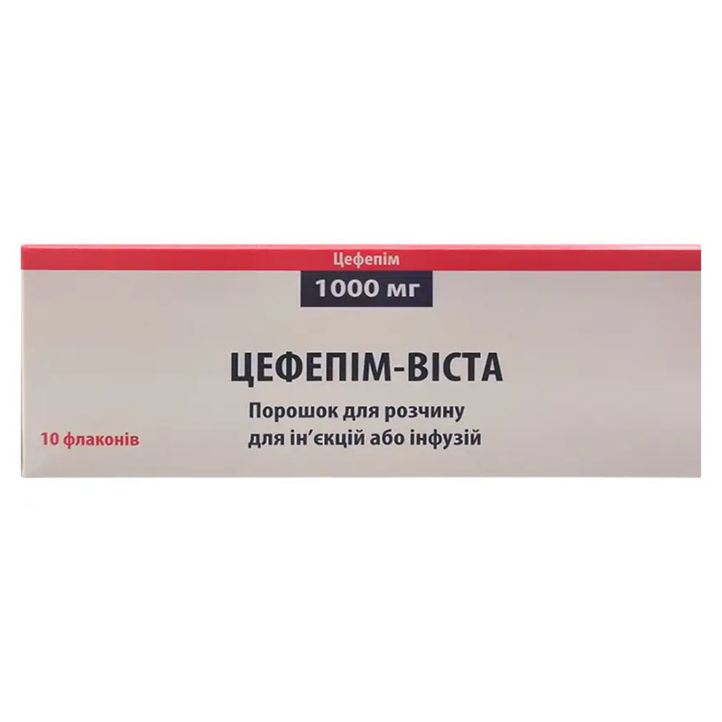 Цефепім-Віста порошок по 1000 мг у флаконі 10 шт.