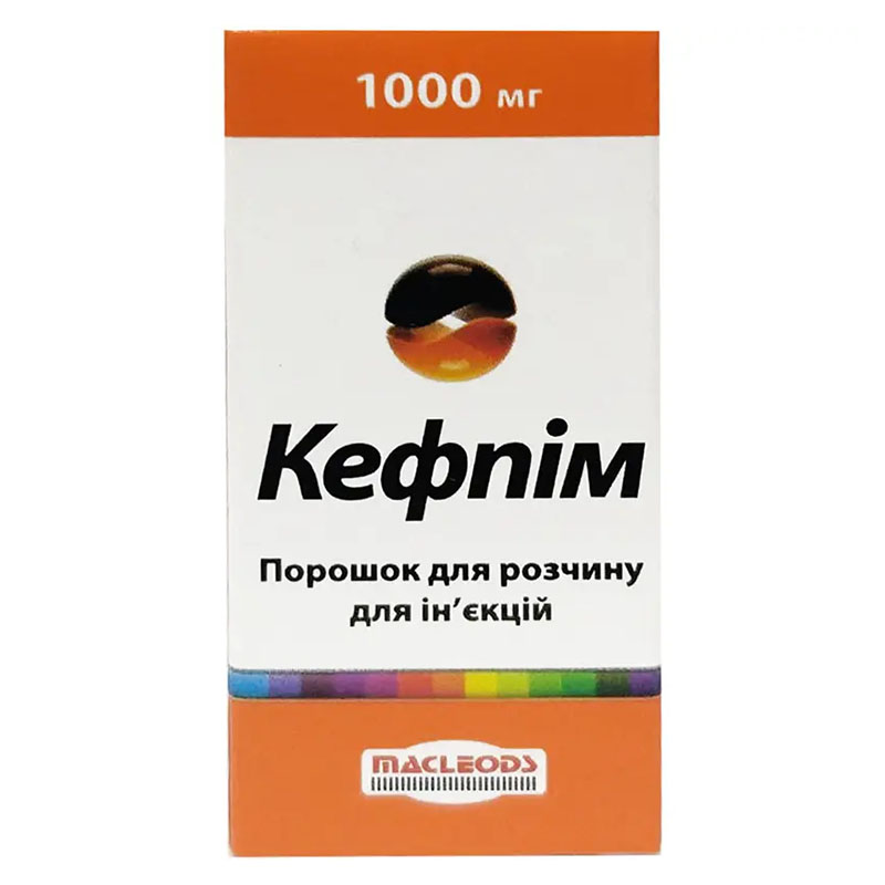 Кефпім (цефепім) порошок по 1000 мг у флаконі 1 шт.