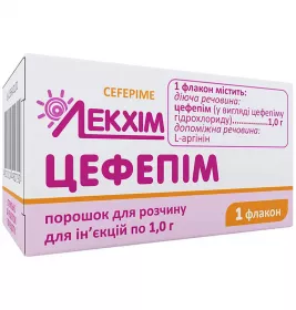 Цефепім порошок по 1 г у флаконі 1 шт. - Лекхім