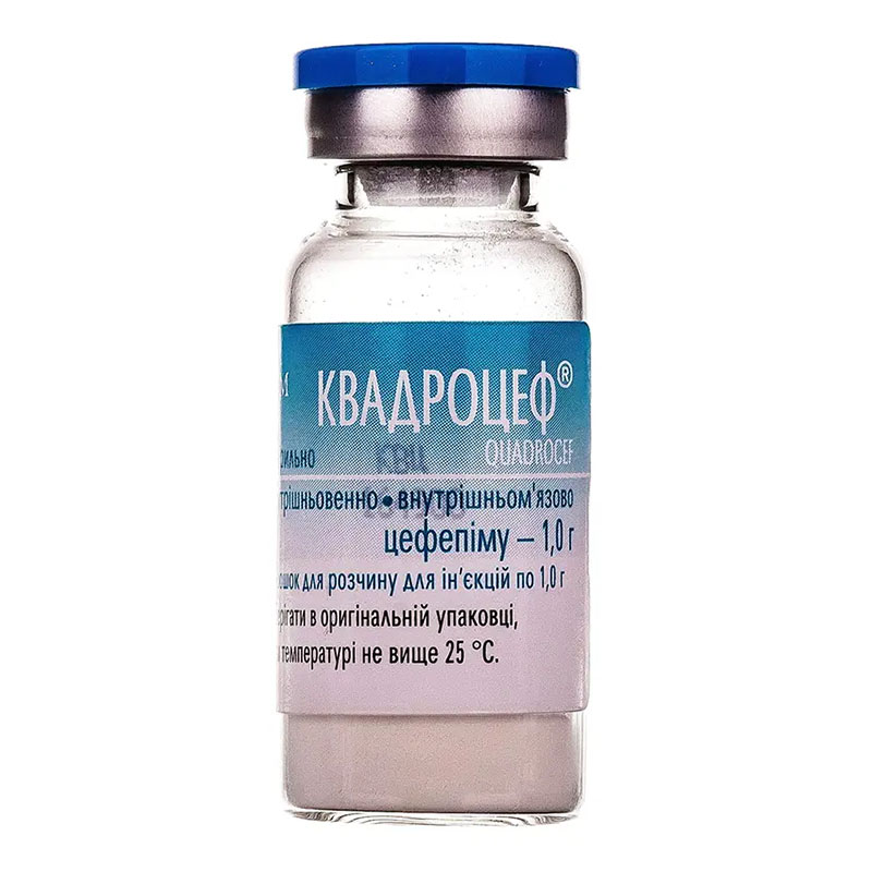 Квадроцеф порошок по 1 г у флаконі 1 шт.