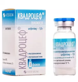 Квадроцеф порошок по 1 г у флаконі 1 шт.