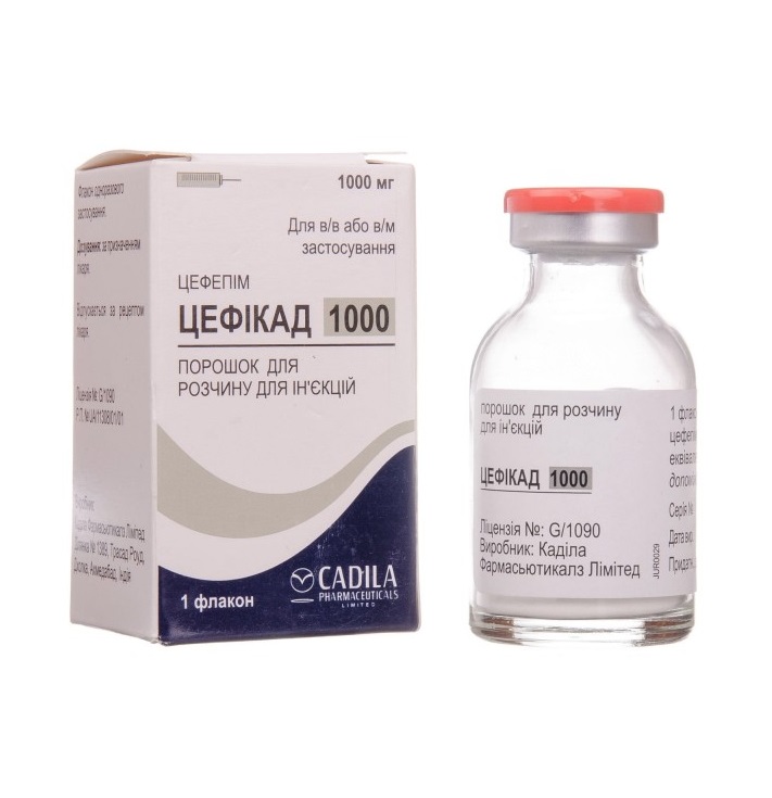 Цефікад 1000 порошок по 1000 мг у флаконі 1 шт.