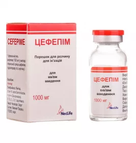 Цефепім порошок по 1 г у флаконі 1 шт. - Алембік