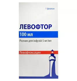 Левофтор раствор для инфузий 5 мг/мл по 100 мл во флаконе