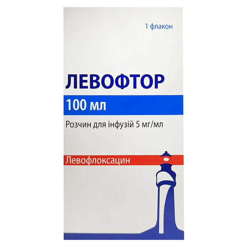 Левофтор розчин для інфузій 5 мг/мл по 100 мл у флаконі