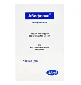 Абифлокс раствор для инфузий по 500 мг/100 мл во флаконе 1 шт.