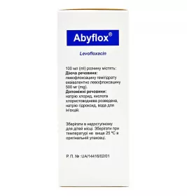 Абифлокс раствор для инфузий по 500 мг/100 мл во флаконе 1 шт.